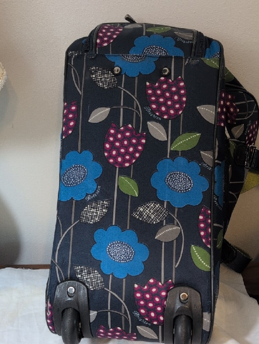 Floral Print Weekend Tote Bag - Black/Blue/Purple - Picture 3 of 8